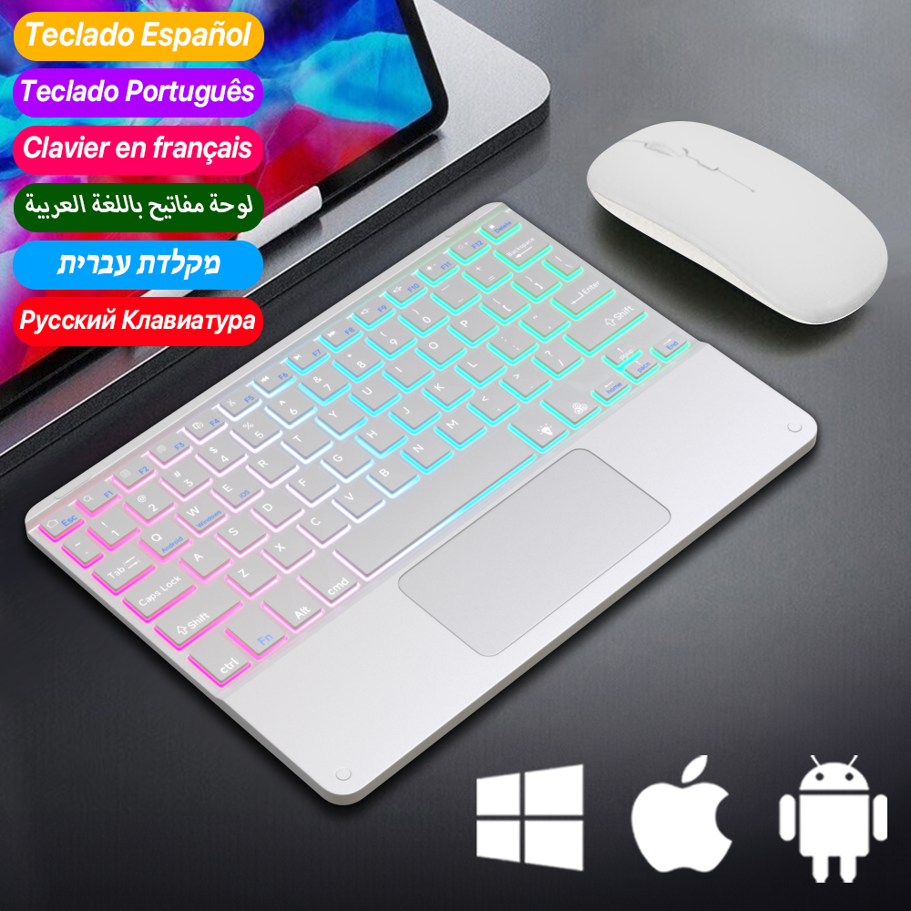 Tcl Tablet Accessories - Bluetooth Backlit Keyboard With Touchpad For