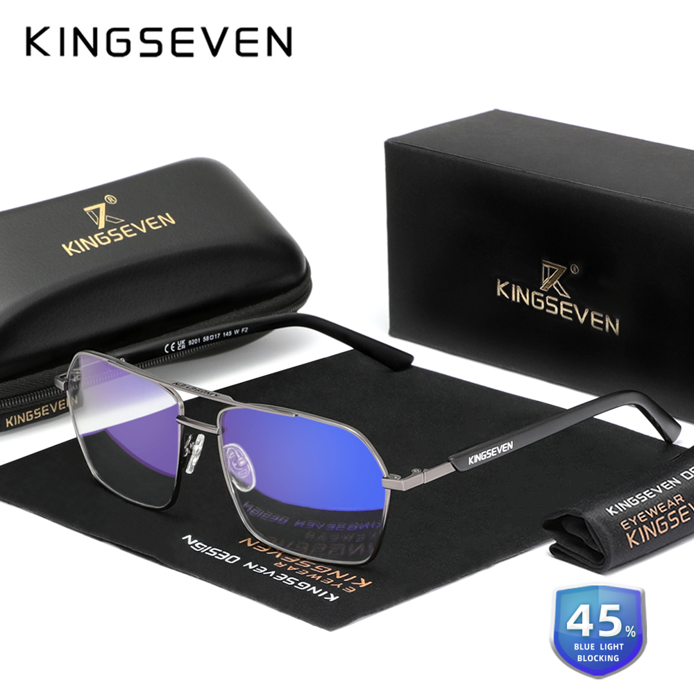 Tablet Accessories For Girls - KINGSEVEN Rectangle Anti-Blue-ray Glasses Men/Women Phone