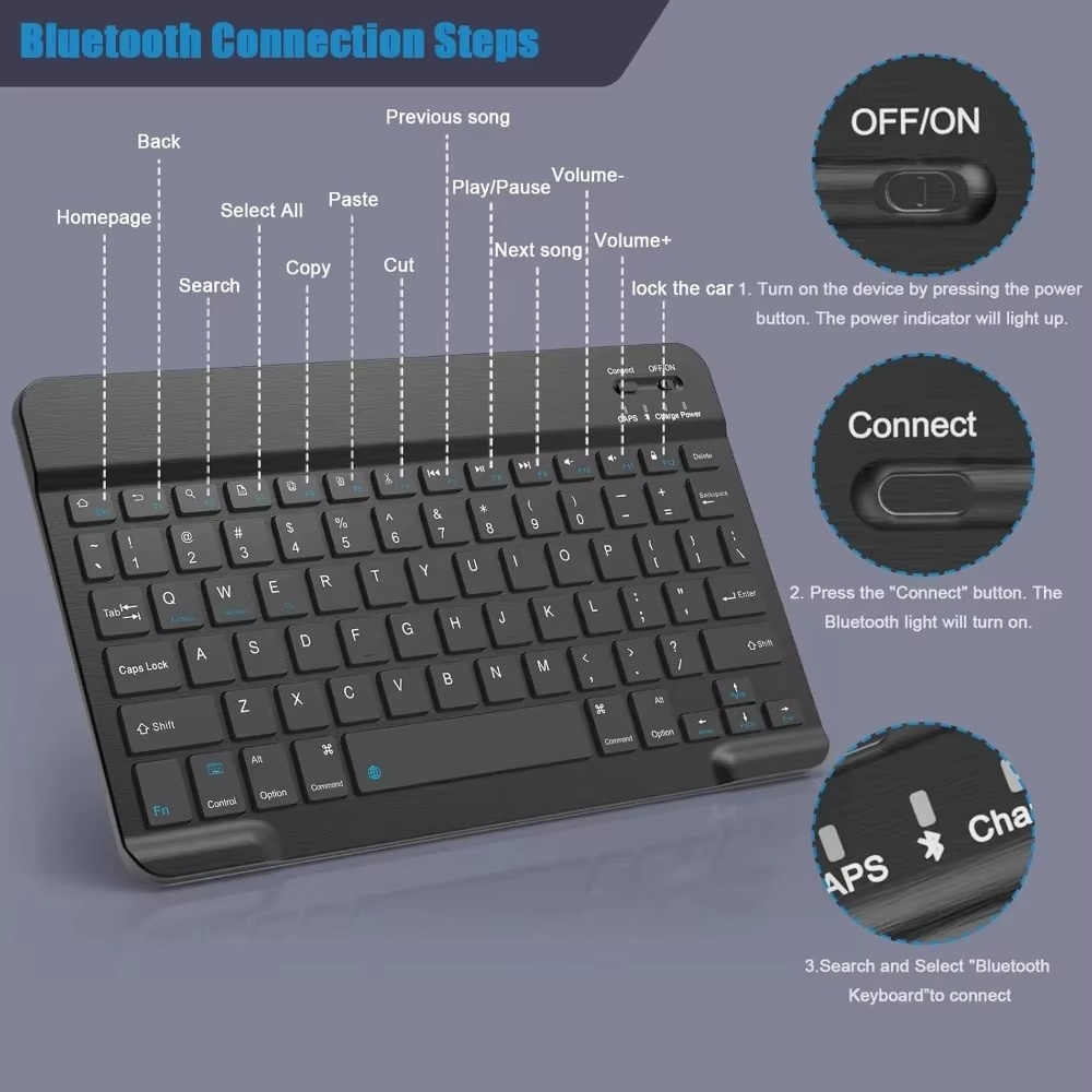 Bluetooth Keyboard for iPad 10 - огляд і ціна Tcl Tablet Accessories