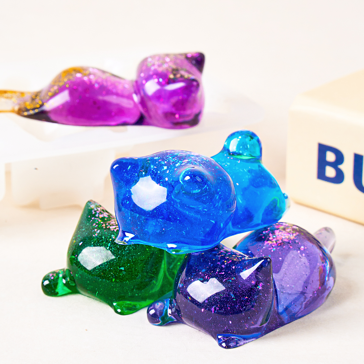 3D Cat Crystal Epoxy Resin Mol - огляд і ціна Case With Pencil Holder