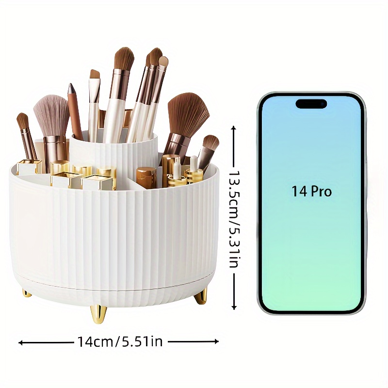 Rotatable Makeup Desktop Cosme - огляд і ціна Case With Pencil Holder