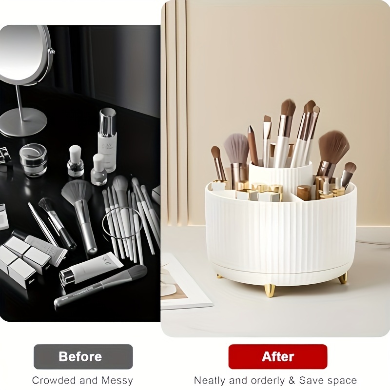 Rotatable Makeup Desktop Cosme - огляд і ціна Case With Pencil Holder
