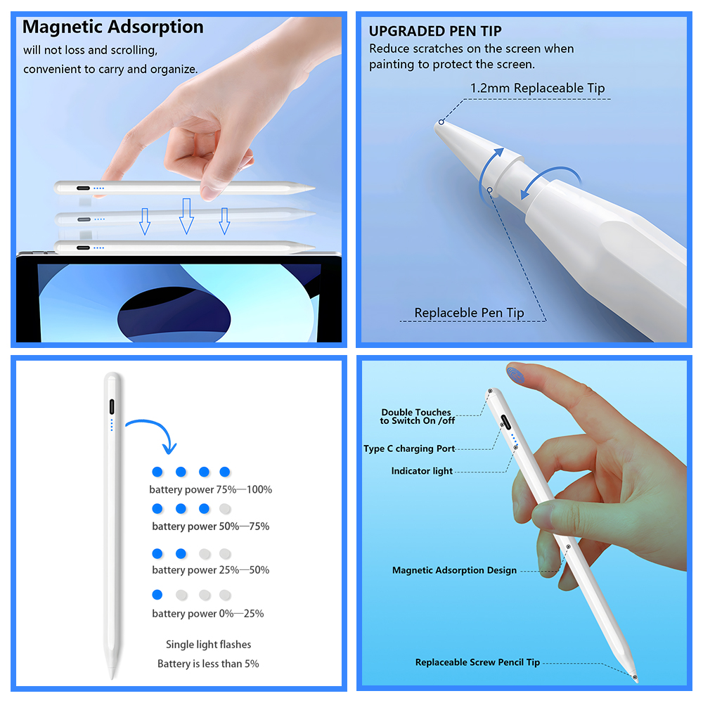 Stylus Pen For 2025 iPad Apple - огляд і ціна Tcl Tablet Accessories
