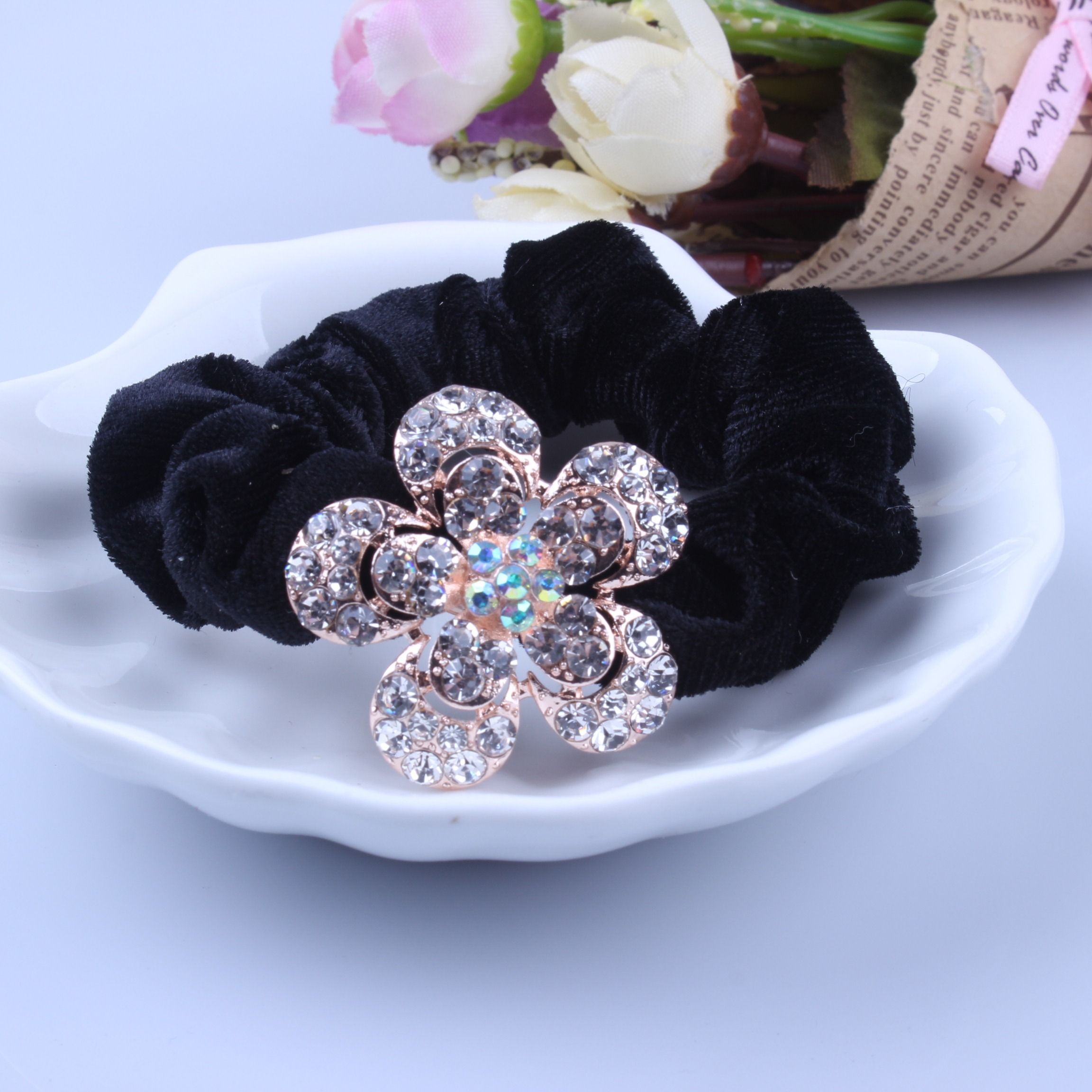 1 PC Black Velvet Scrunchies P - огляд і ціна Tablet Accessories For Girls