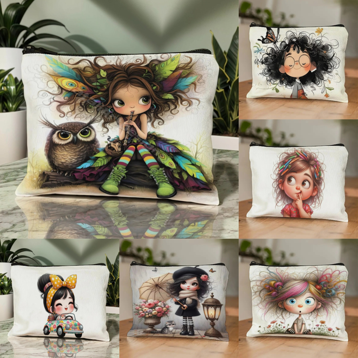 Cartoon Girl Makeup Bag Zipper - огляд і ціна Case With Pencil Holder